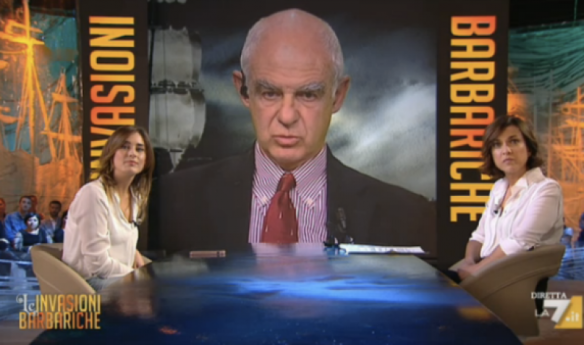 Maria Elena Boschi parla del nulla a Le Invasioni Barbariche