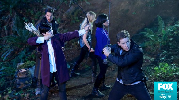 Emma, Biancaneve, il Principe, Regina e Capitan Uncino