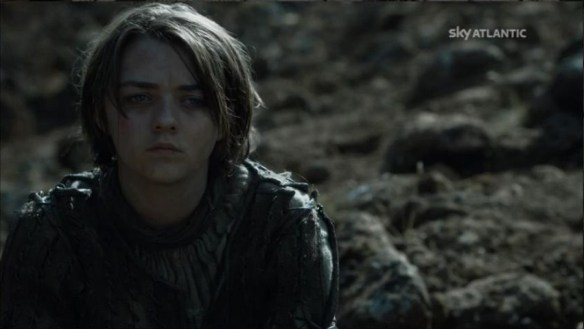 Arya Stark guarda il Mastno