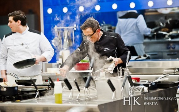 Barbieri nella cucina di Hell's Kitchen