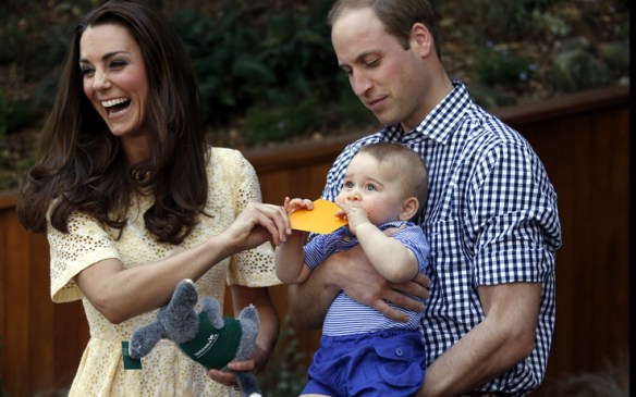 William e Kate con George