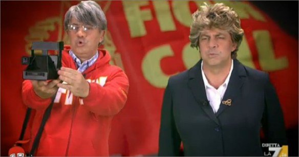 Crozza nei panni di Landini e Camusso